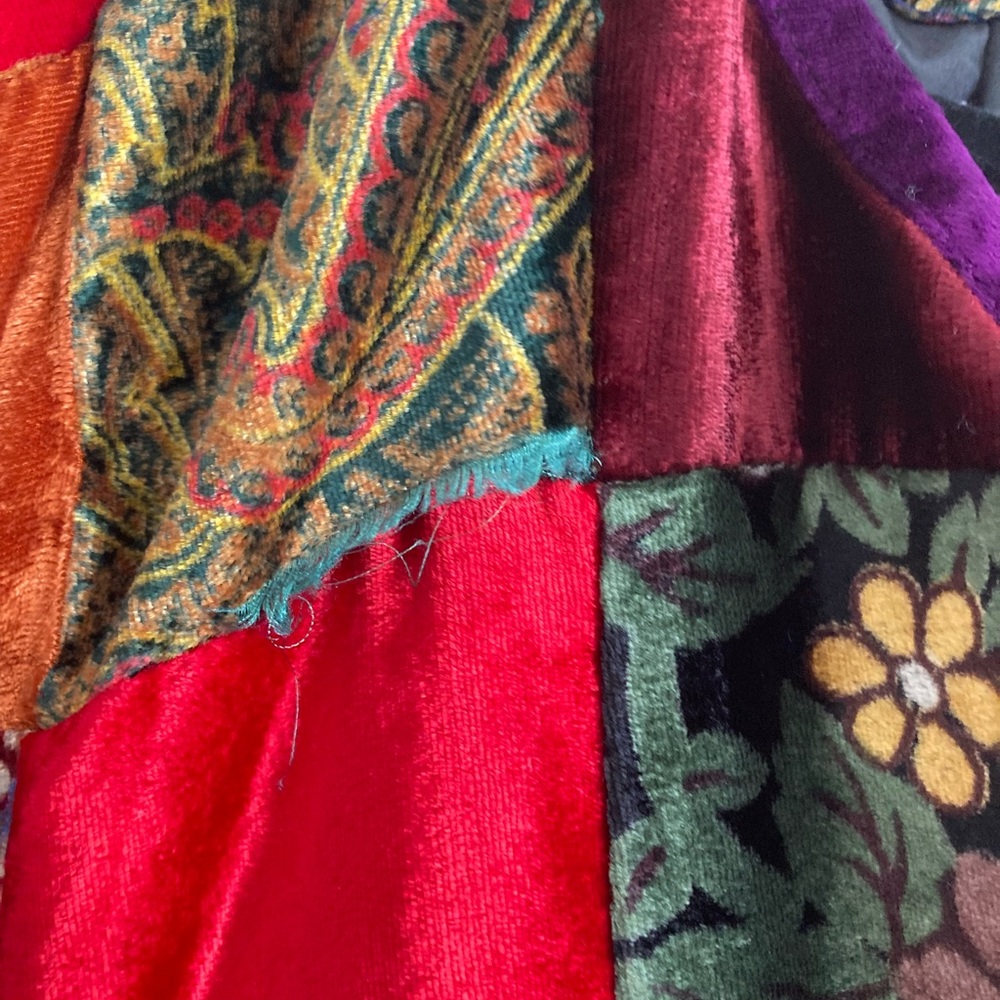 Granny Square Patchwork Velvet Oversized Jacket A… - image 6